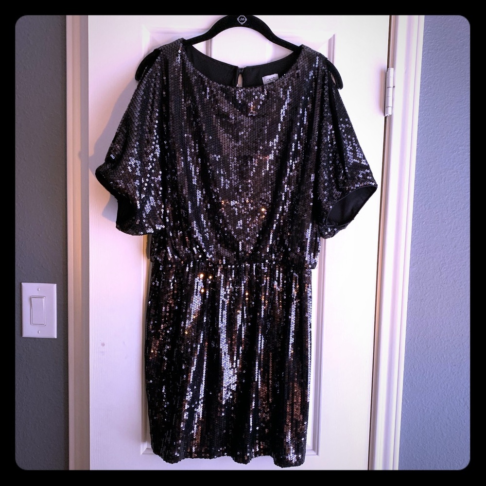 Black sequin dress